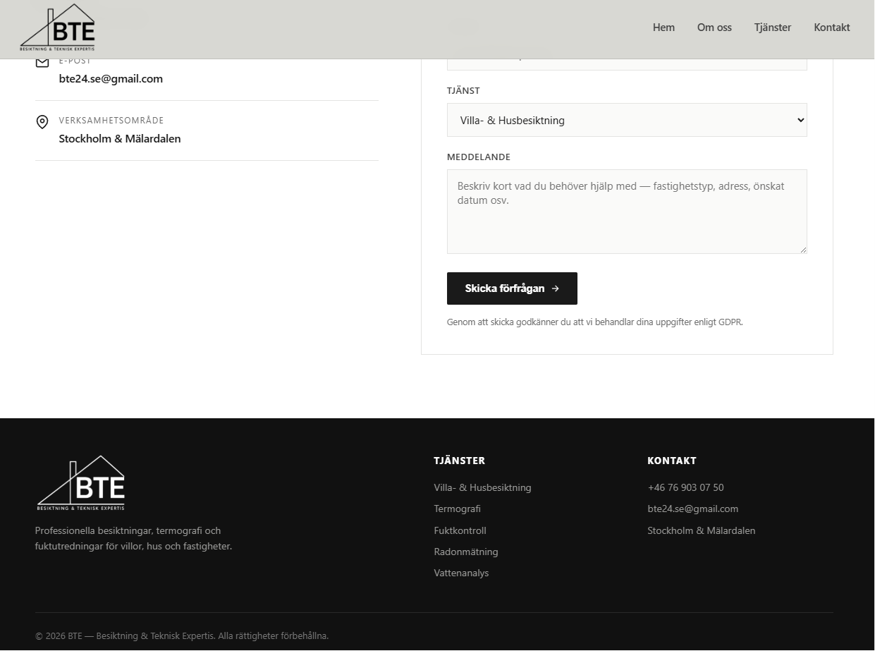 Contact & Footer