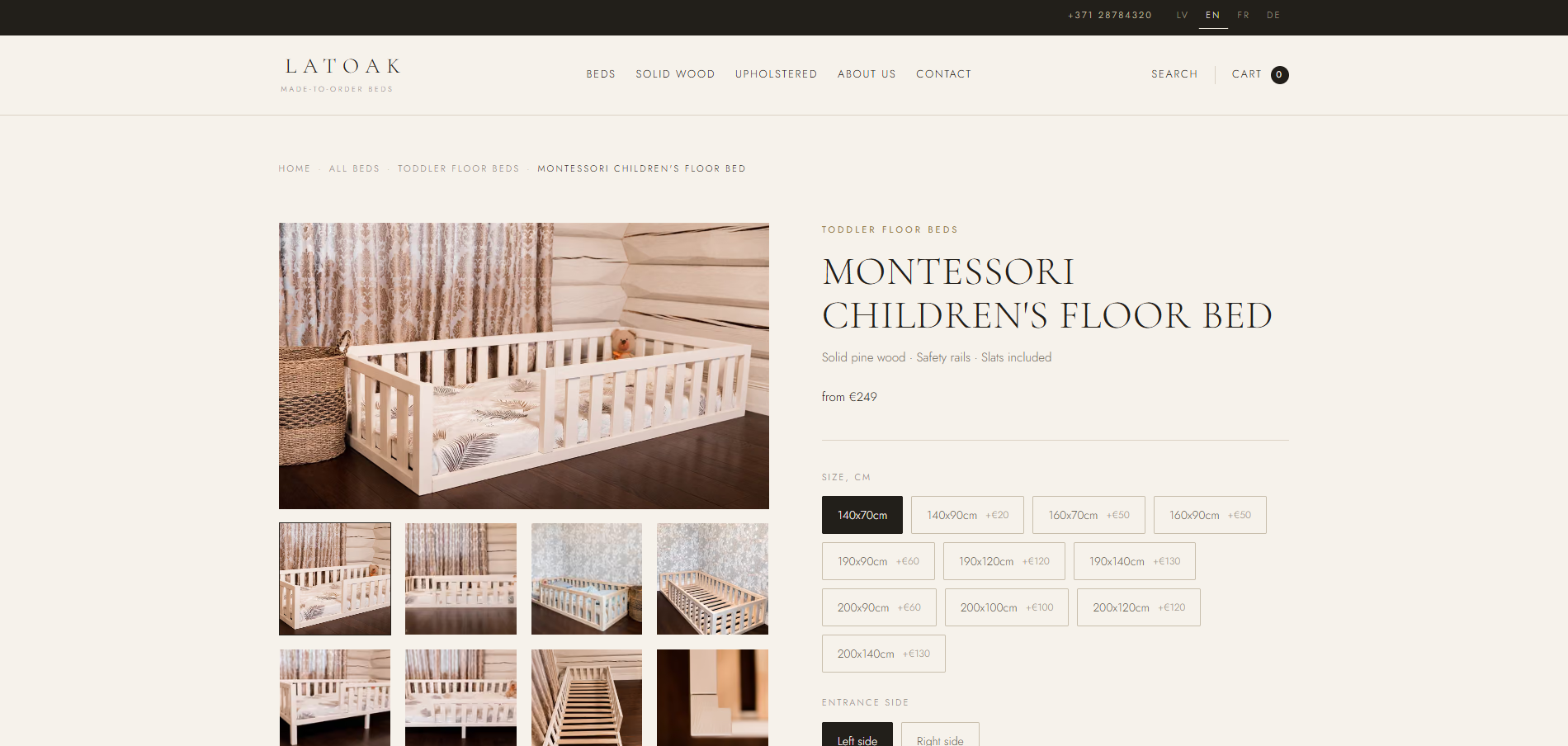 Product — Configure Your Bed