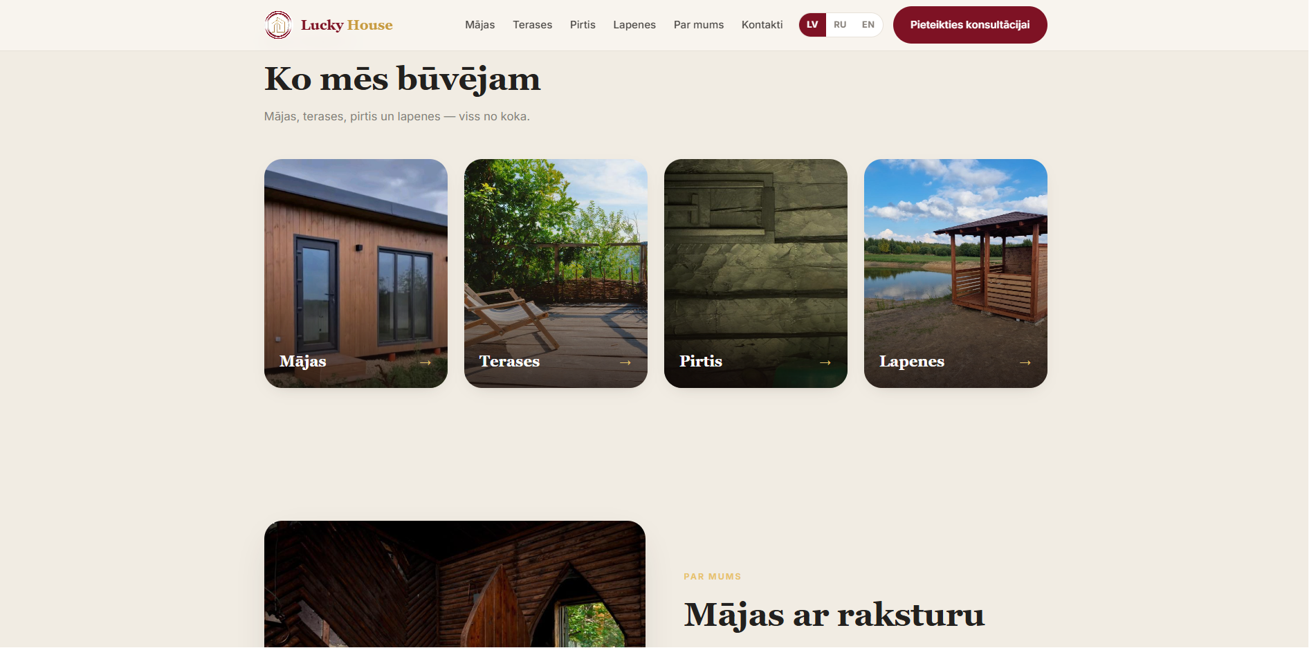 What We Build — Categories